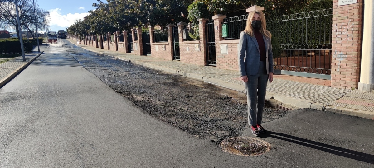 Comienzan las obras de pavimentación de la calle Zurbarán en Santa Marta de Tormes
